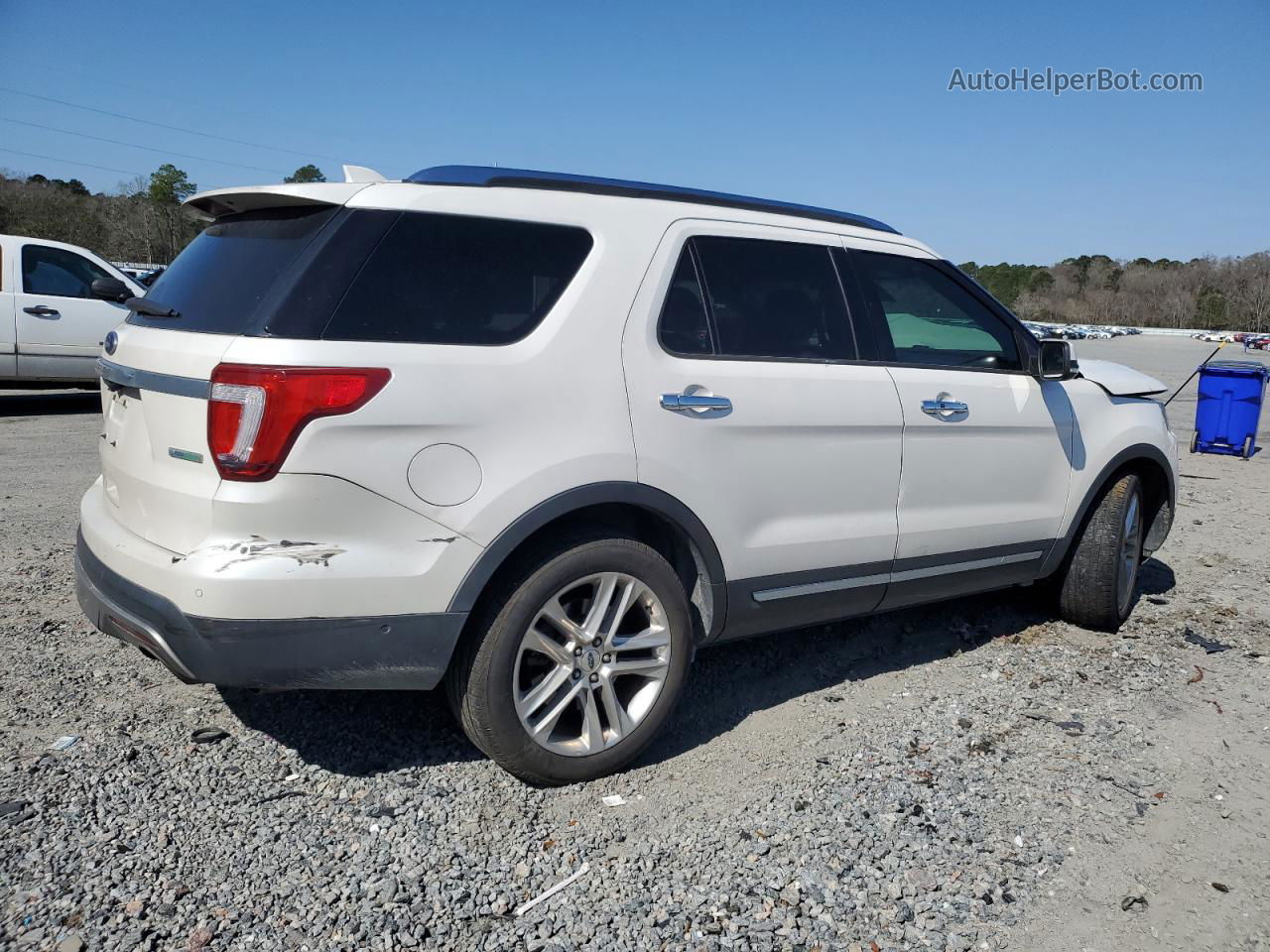 2017 Ford Explorer Limited White vin: 1FM5K7FH3HGA20229