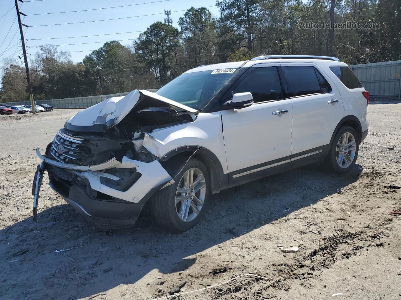 2017 Ford Explorer Limited White vin: 1FM5K7FH3HGA20229