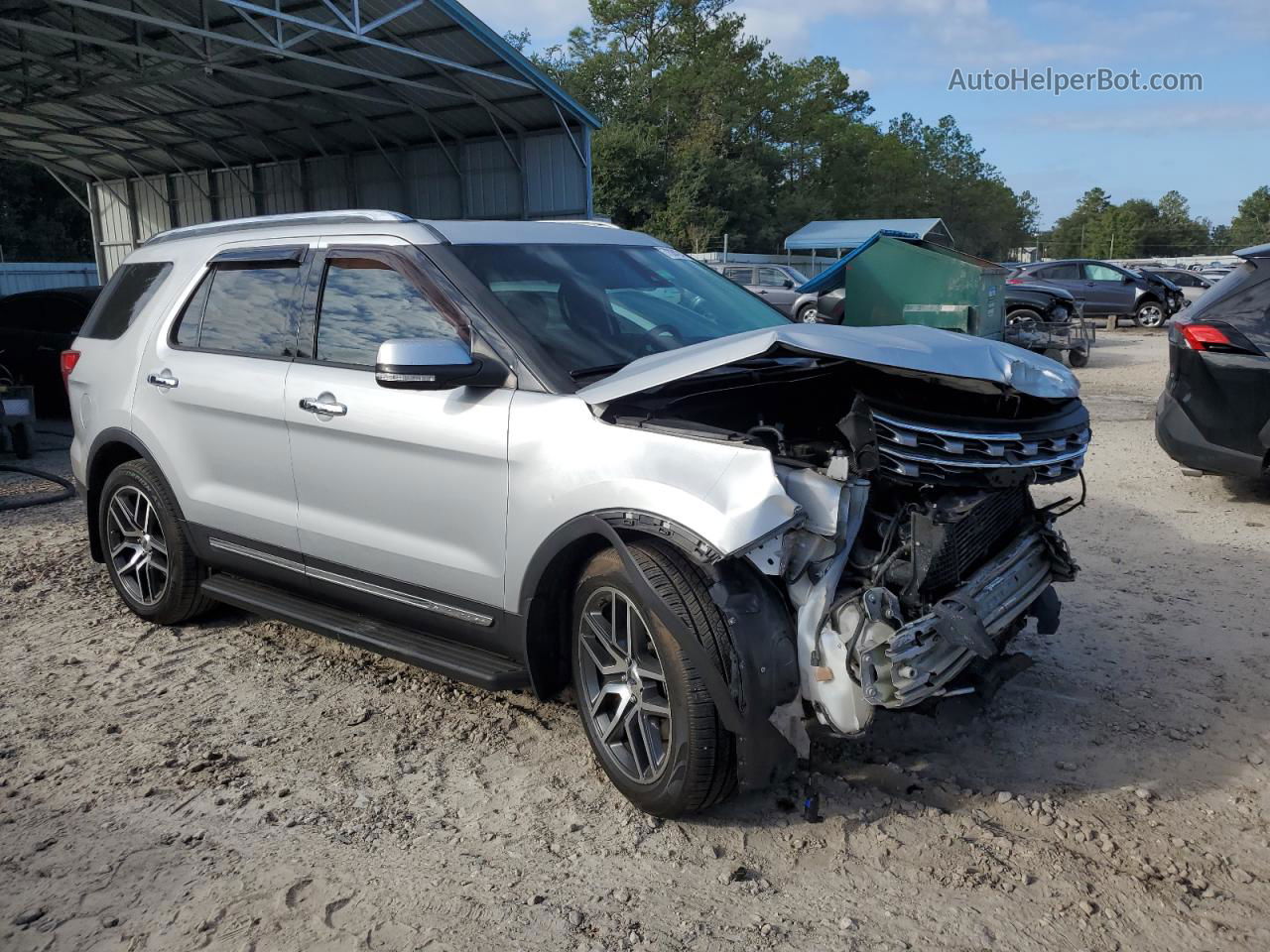 2017 Ford Explorer Limited Silver vin: 1FM5K7FH3HGB14420