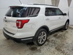 2018 Ford Explorer Limited White vin: 1FM5K7FH5JGC92772