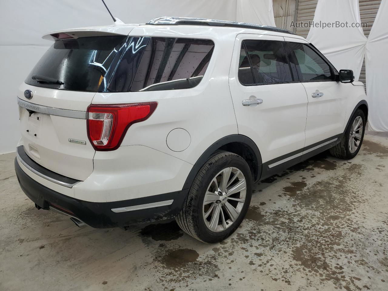 2018 Ford Explorer Limited White vin: 1FM5K7FH5JGC92772