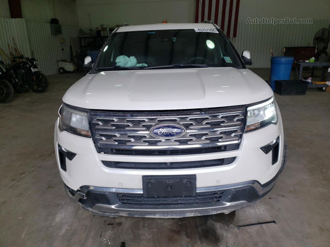 2018 Ford Explorer Limited White vin: 1FM5K7FH6JGA97697