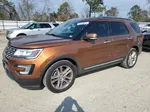 2017 Ford Explorer Limited Orange vin: 1FM5K7FH8HGD09638