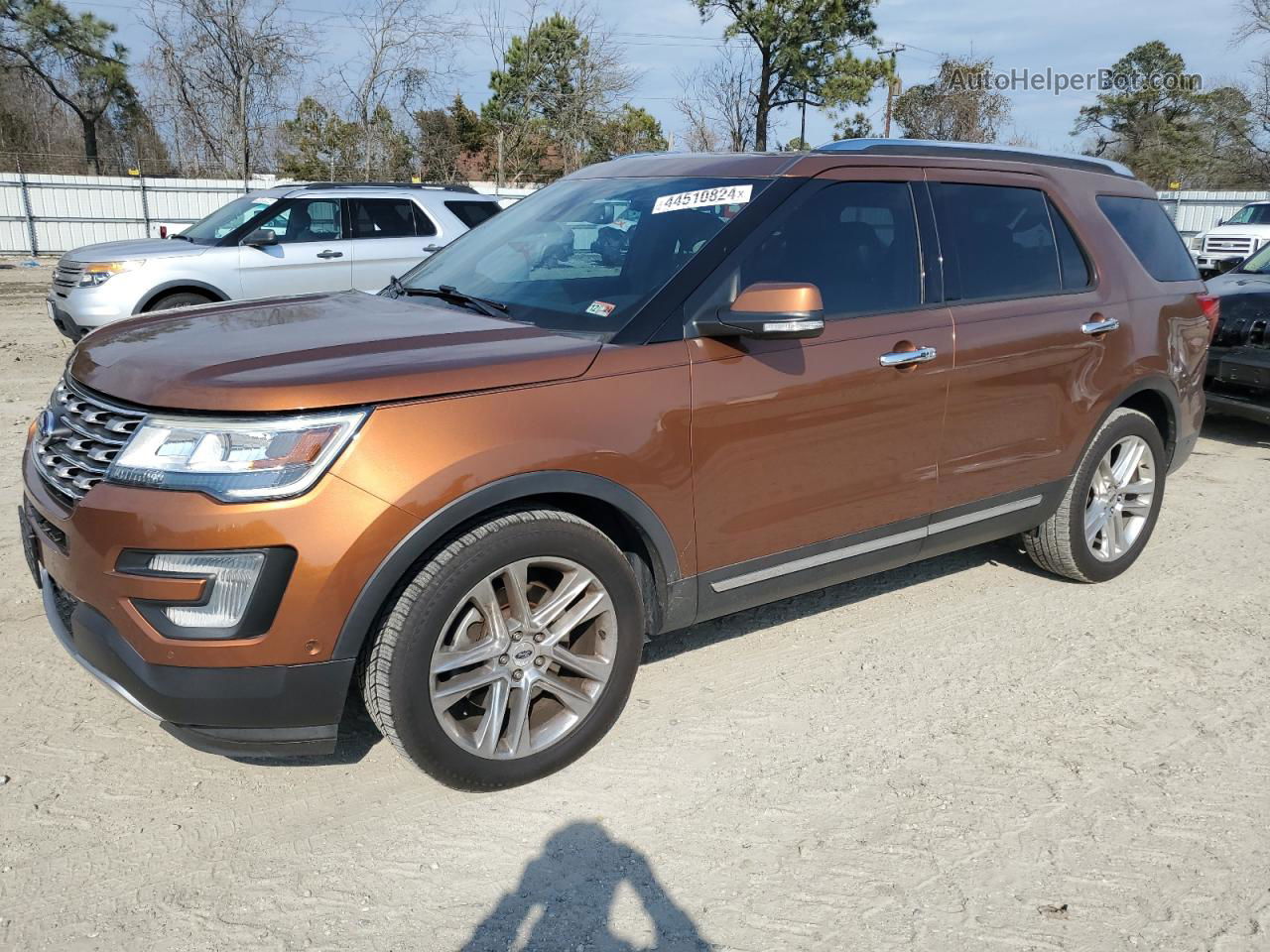 2017 Ford Explorer Limited Orange vin: 1FM5K7FH8HGD09638