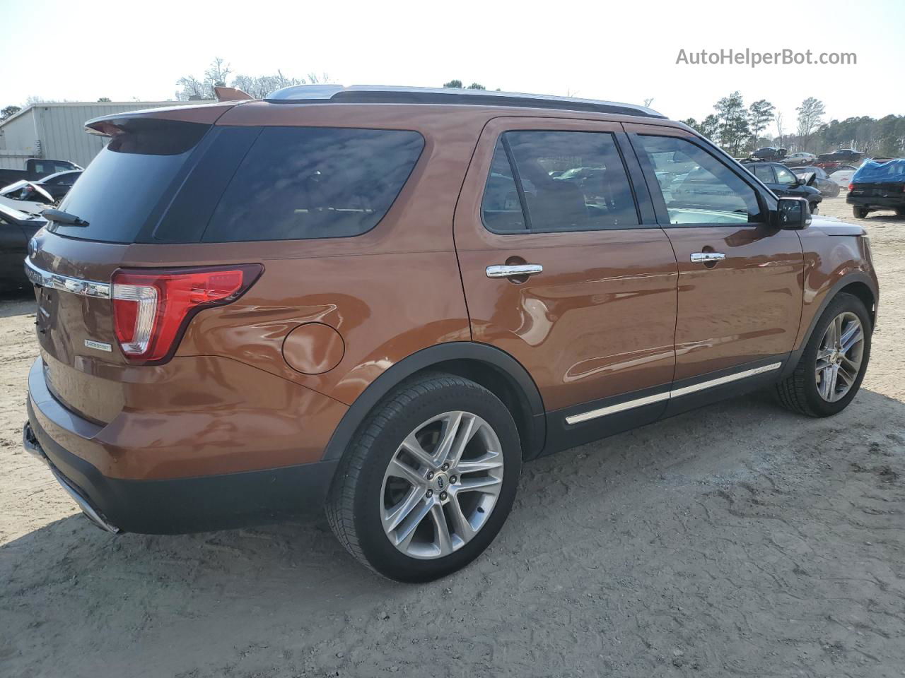 2017 Ford Explorer Limited Orange vin: 1FM5K7FH8HGD09638