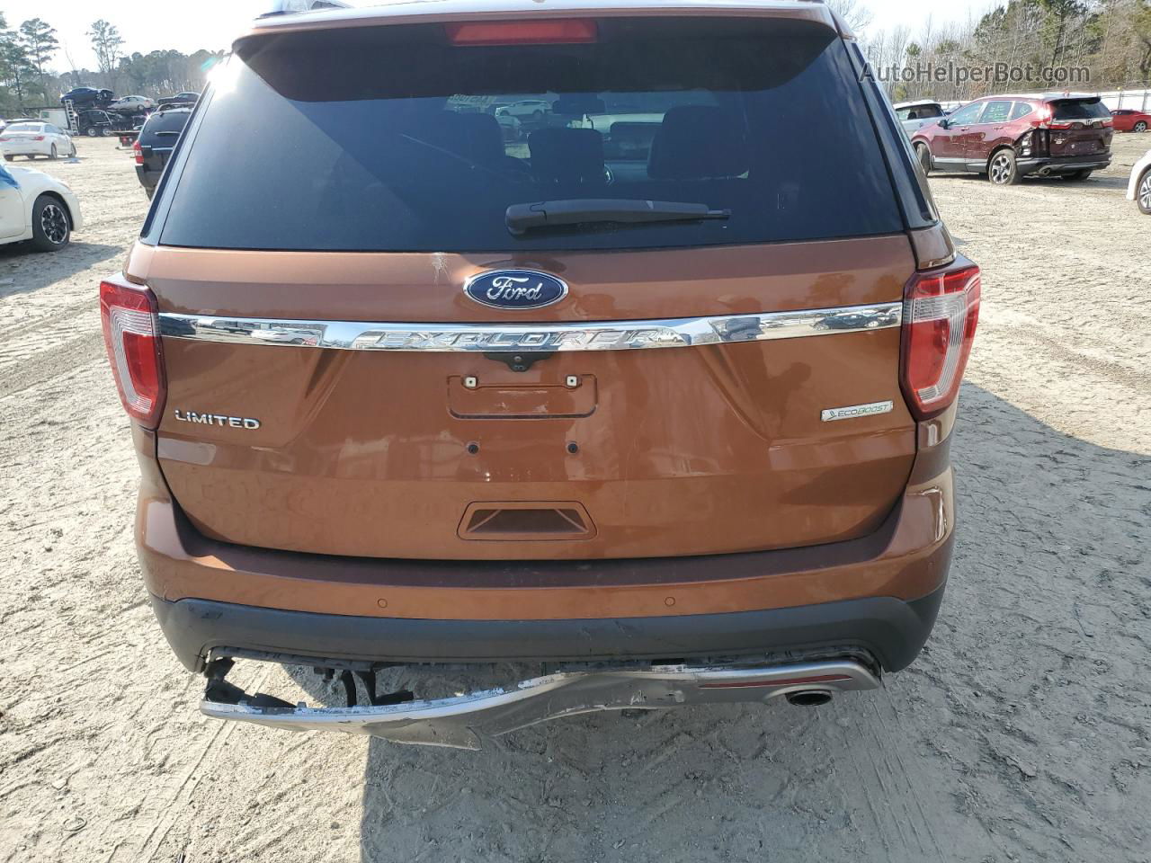 2017 Ford Explorer Limited Orange vin: 1FM5K7FH8HGD09638