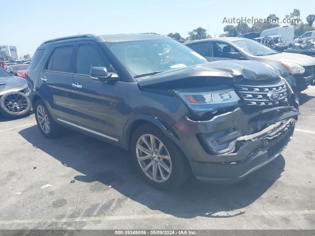 2017 Ford Explorer Limited Gray vin: 1FM5K7FH8HGD55535