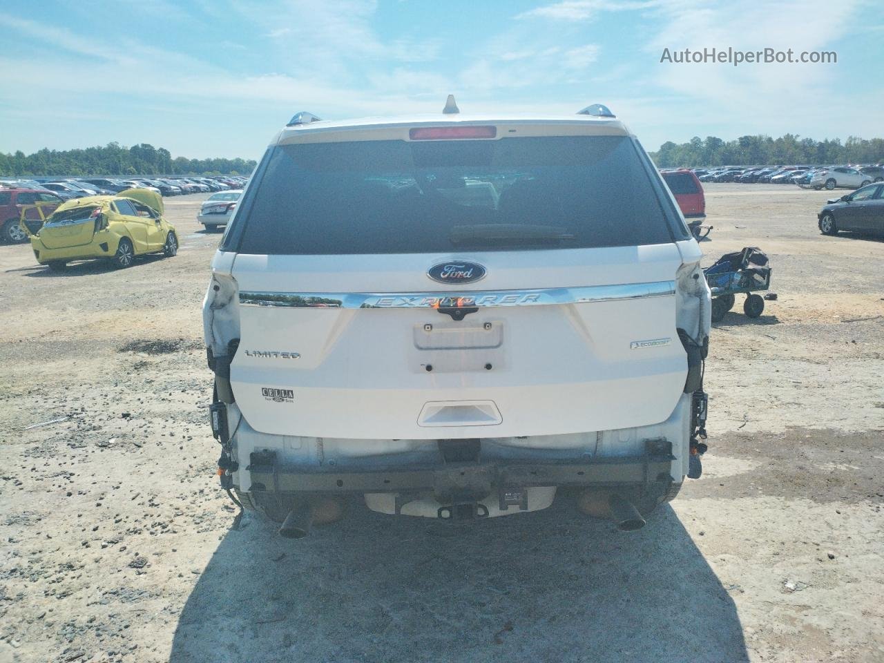 2017 Ford Explorer Limited White vin: 1FM5K7FH9HGB87081