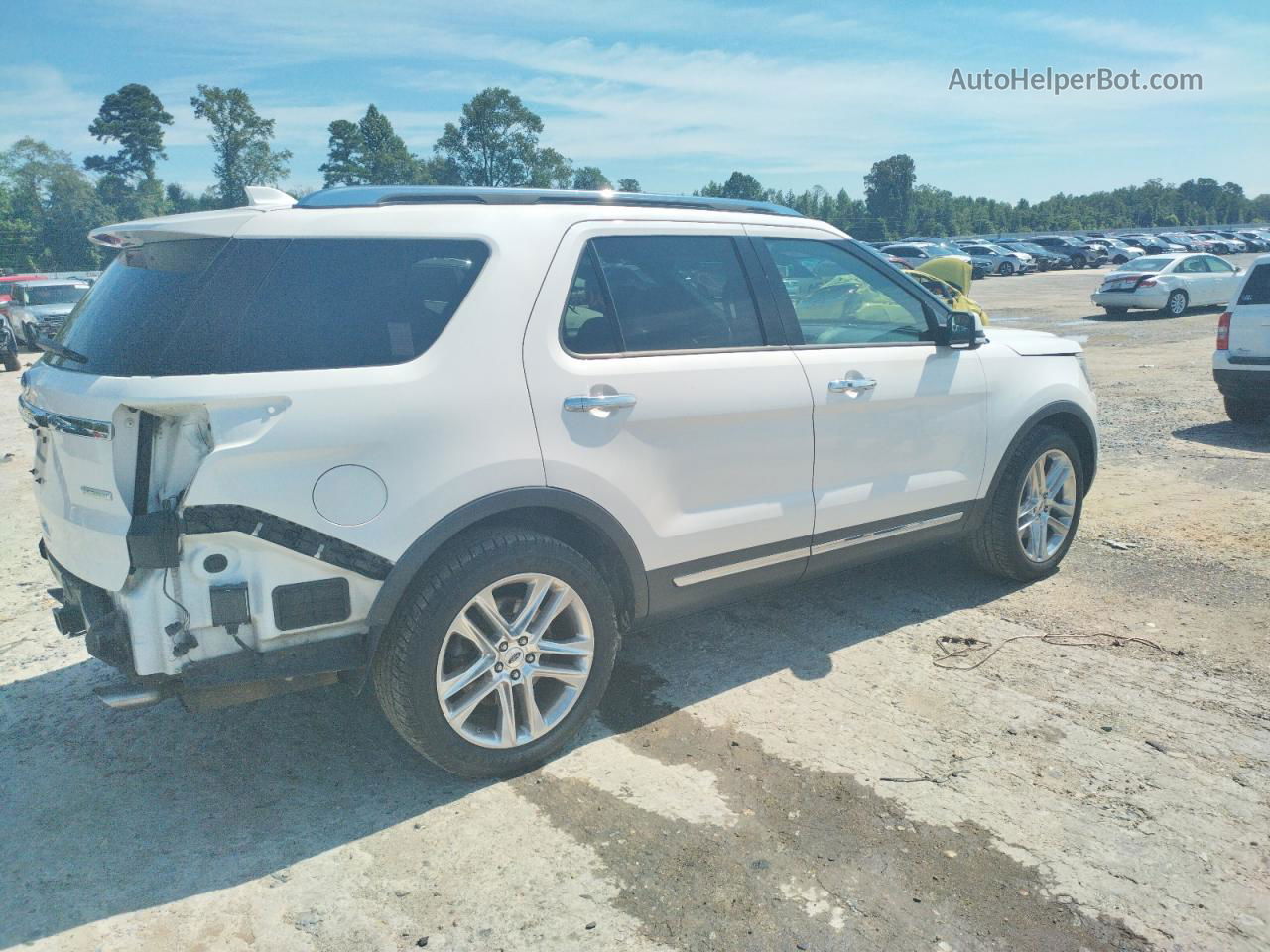 2017 Ford Explorer Limited White vin: 1FM5K7FH9HGB87081