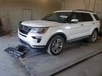 2018 Ford Explorer Limited White vin: 1FM5K7FH9JGC51416