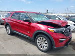 2021 Ford Explorer King Ranch Red vin: 1FM5K7LC4MGC08681