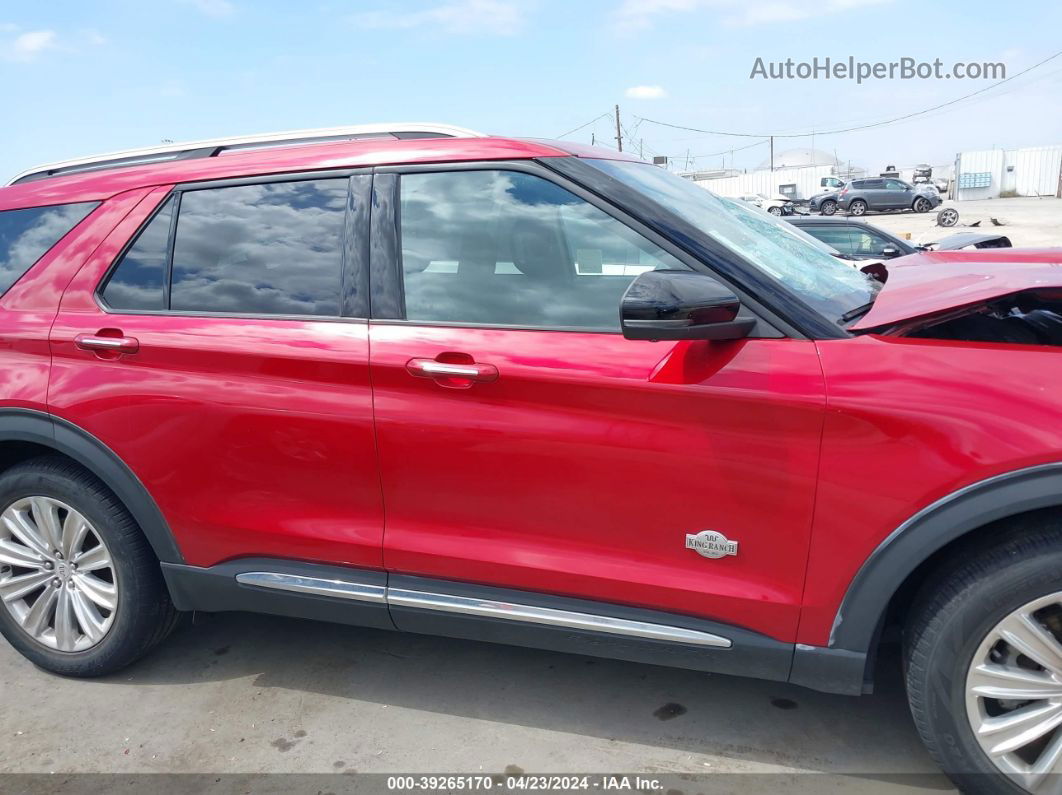 2021 Ford Explorer King Ranch Red vin: 1FM5K7LC4MGC08681