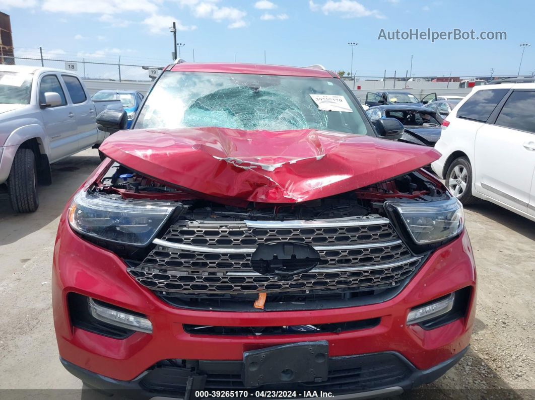 2021 Ford Explorer King Ranch Red vin: 1FM5K7LC4MGC08681