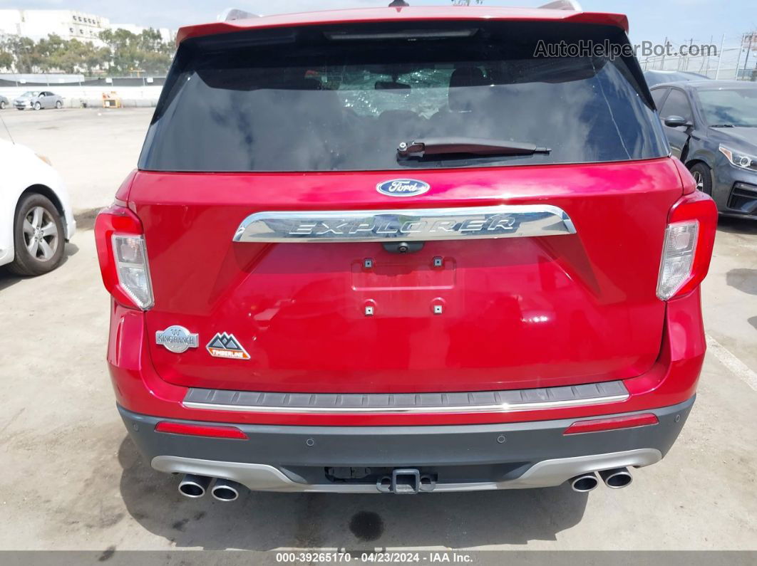 2021 Ford Explorer King Ranch Red vin: 1FM5K7LC4MGC08681