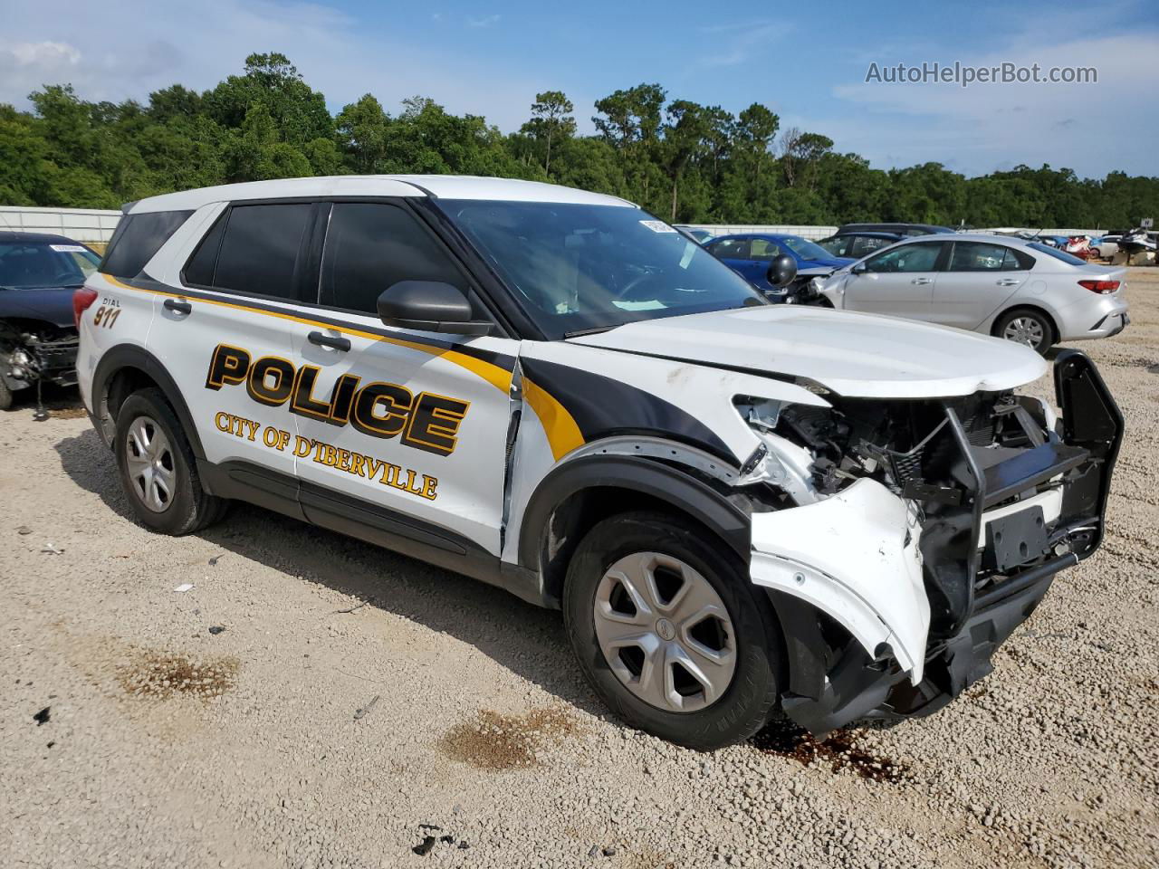 2021 Ford Explorer Police Interceptor White vin: 1FM5K8AB0MGB04396