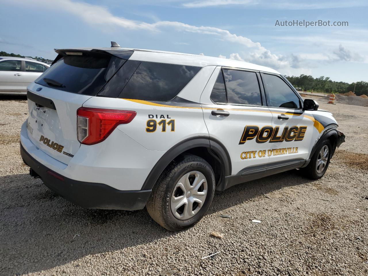 2021 Ford Explorer Police Interceptor Белый vin: 1FM5K8AB0MGB04396