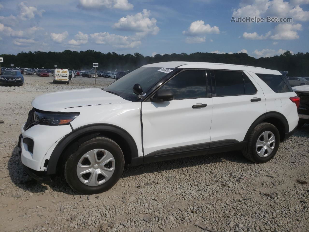 2021 Ford Explorer Police Interceptor White vin: 1FM5K8AB0MGB04396