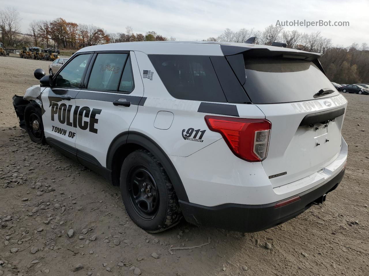 2021 Ford Explorer Police Interceptor Белый vin: 1FM5K8AB1MGA65558