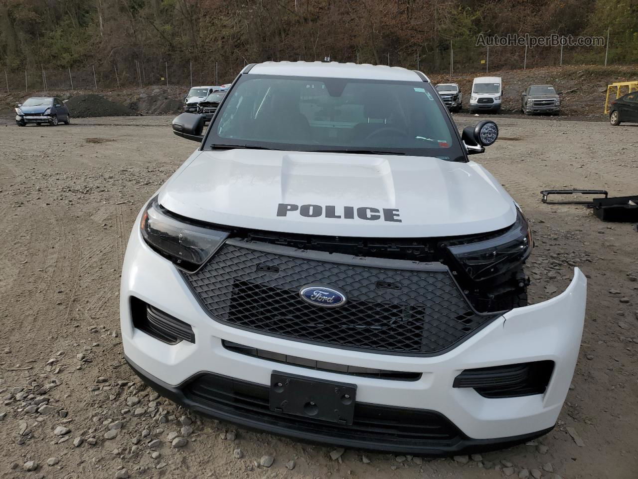 2021 Ford Explorer Police Interceptor Белый vin: 1FM5K8AB1MGA65558