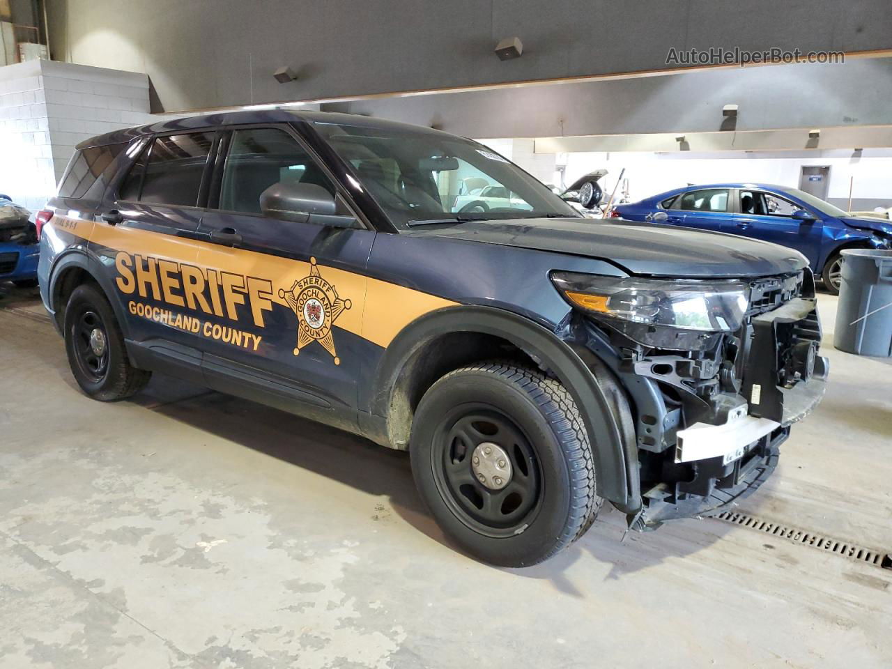 2021 Ford Explorer Police Interceptor Blue vin: 1FM5K8AB1MGC25230