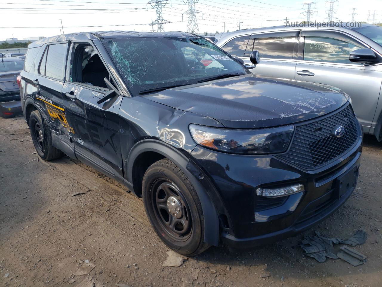 2021 Ford Explorer Police Interceptor Черный vin: 1FM5K8AB2MGA18006