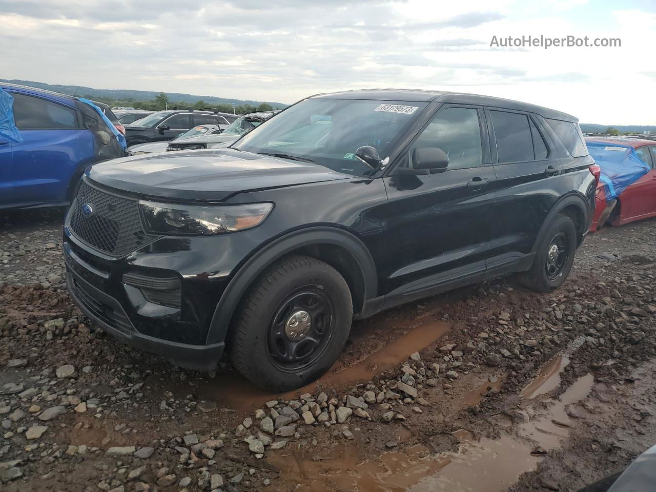 2020 Ford Explorer Police Interceptor Black vin: 1FM5K8AB3LGD01304