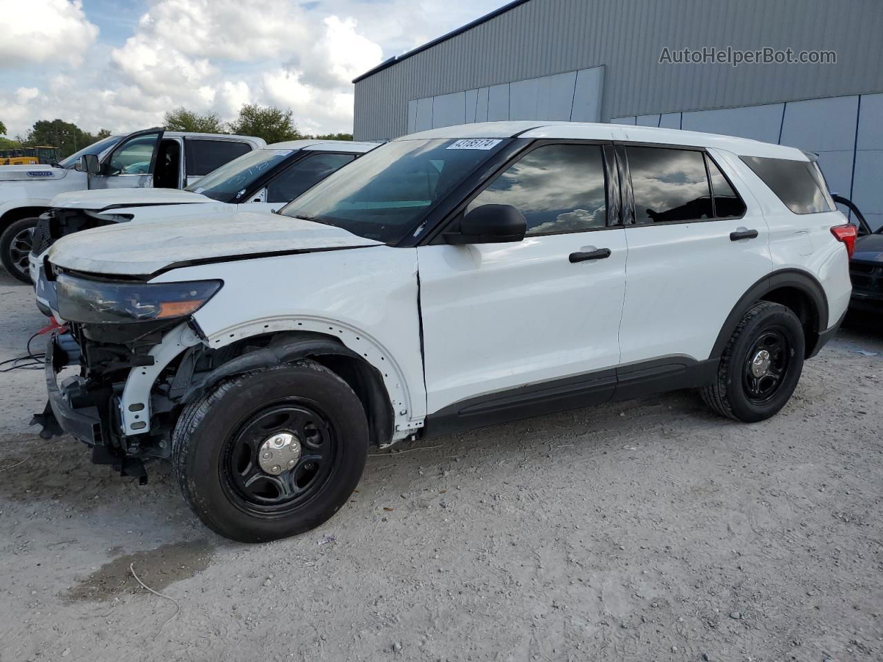 2021 Ford Explorer Police Interceptor Белый vin: 1FM5K8AB3MGA46882