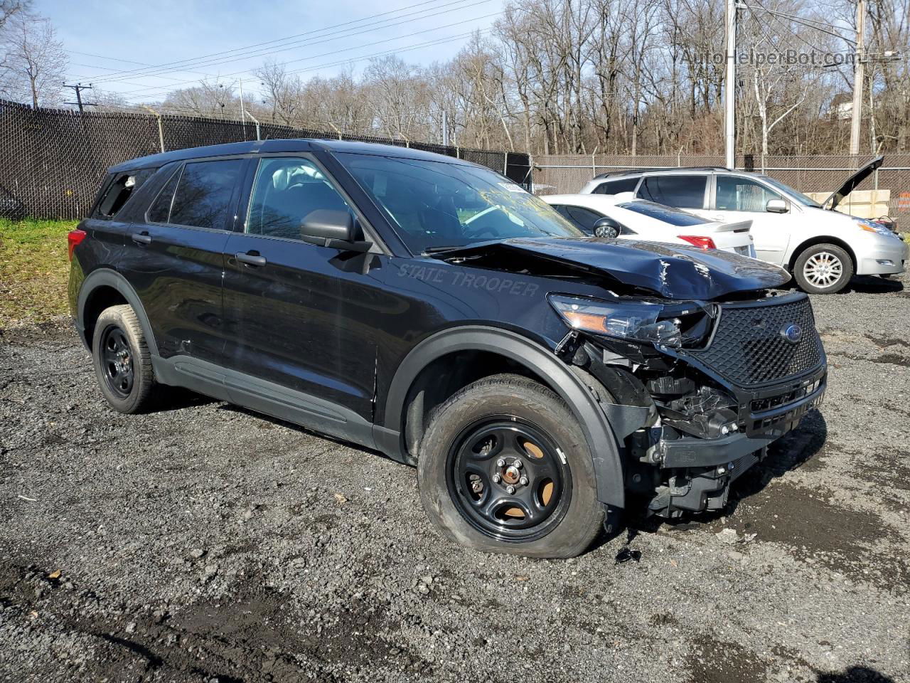 2021 Ford Explorer Police Interceptor Черный vin: 1FM5K8AB4MGC38747