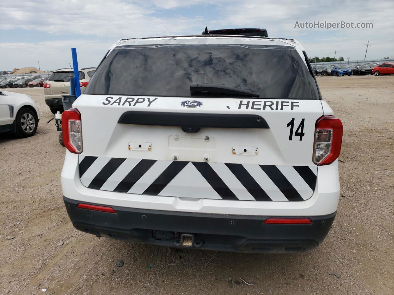 2020 Ford Explorer Police Interceptor White vin: 1FM5K8AB5LGA97282