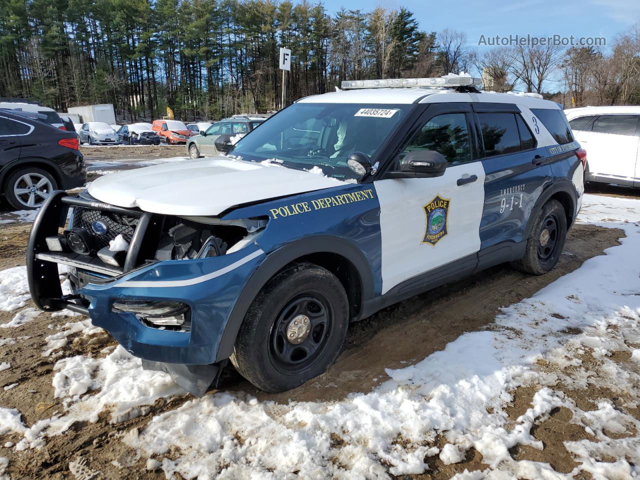 2020 Ford Explorer Police Interceptor Two Tone vin: 1FM5K8AB5LGA98030