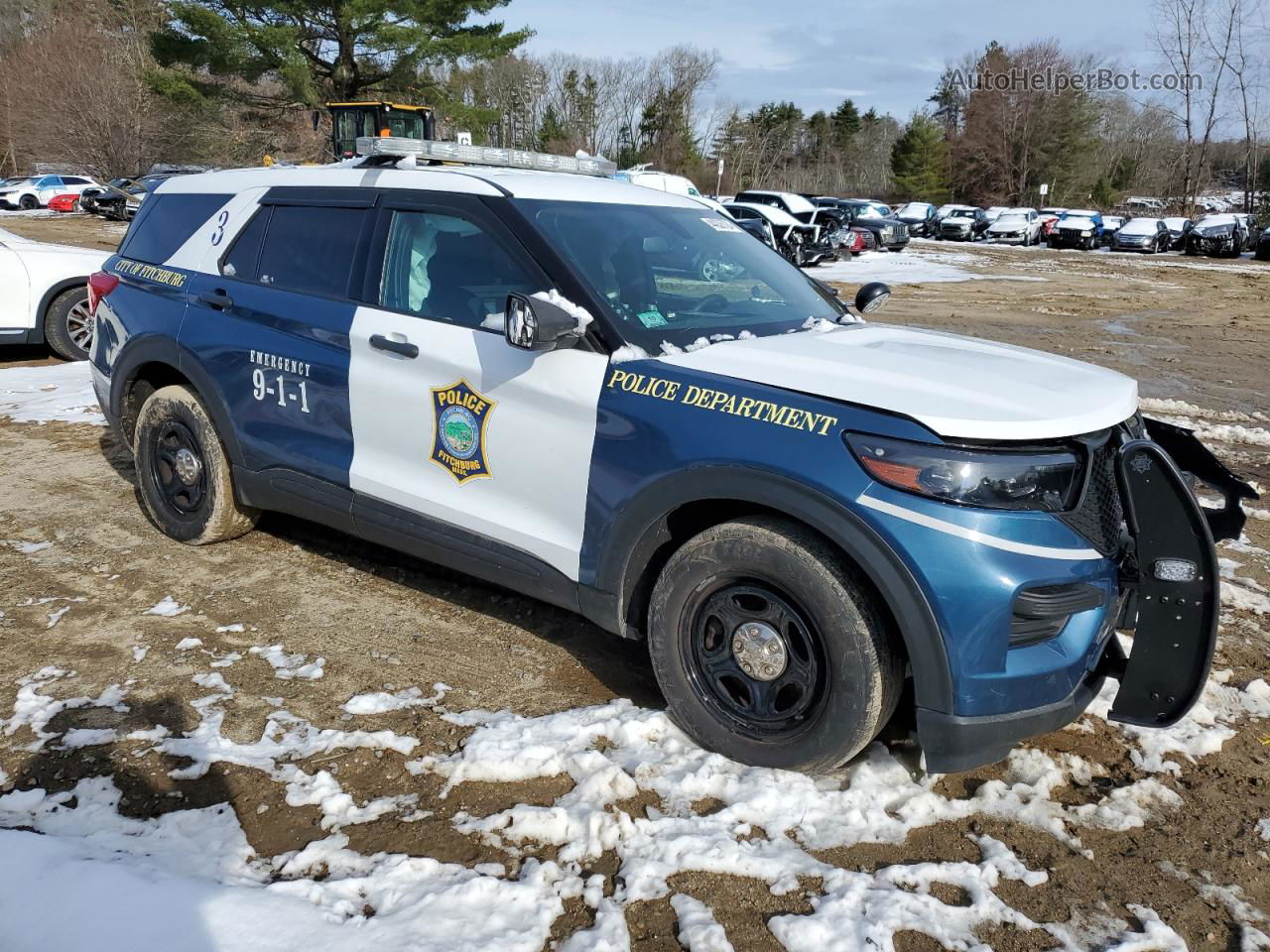 2020 Ford Explorer Police Interceptor Two Tone vin: 1FM5K8AB5LGA98030