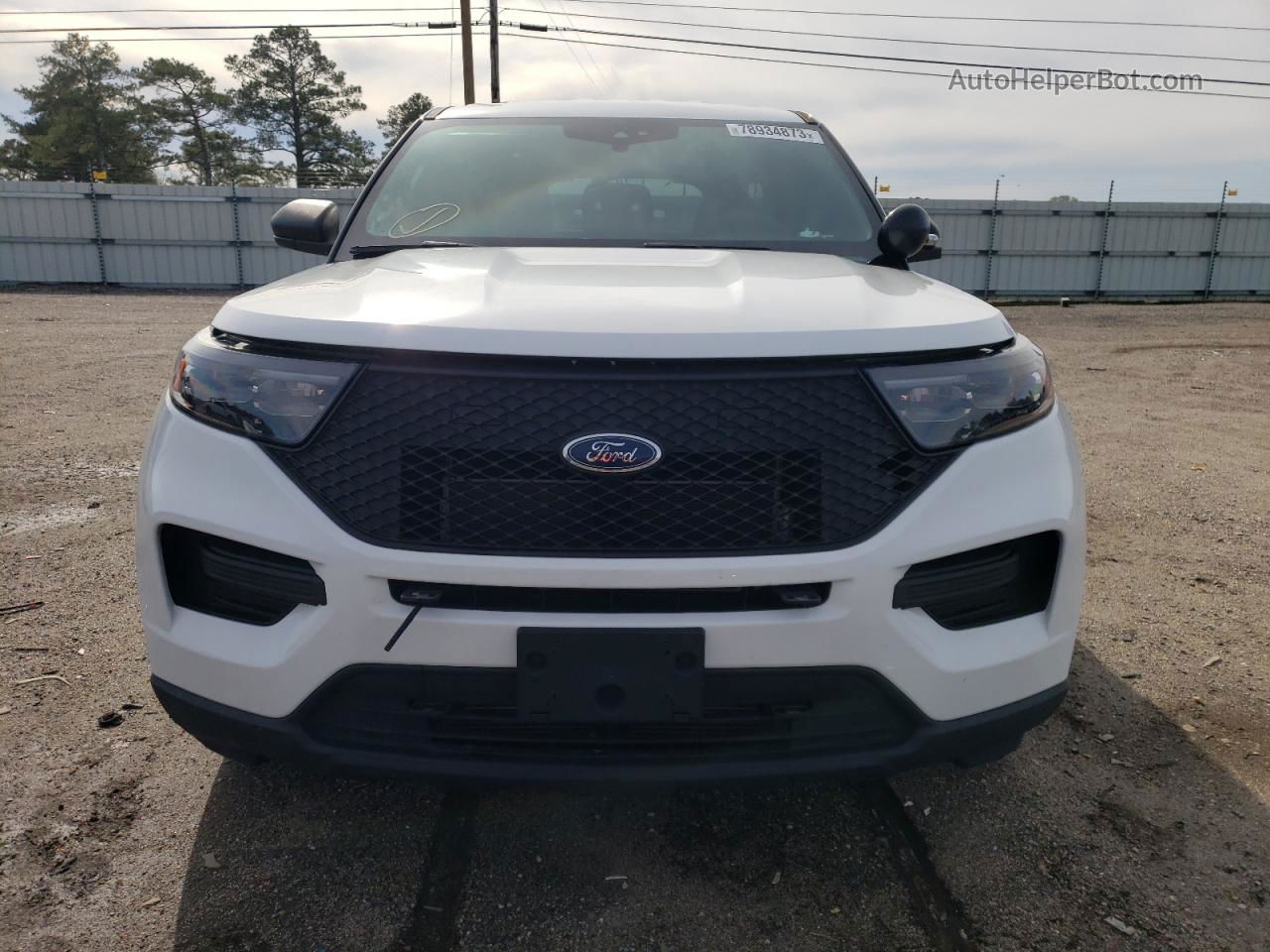 2021 Ford Explorer Police Interceptor White vin: 1FM5K8AB5MGA86803