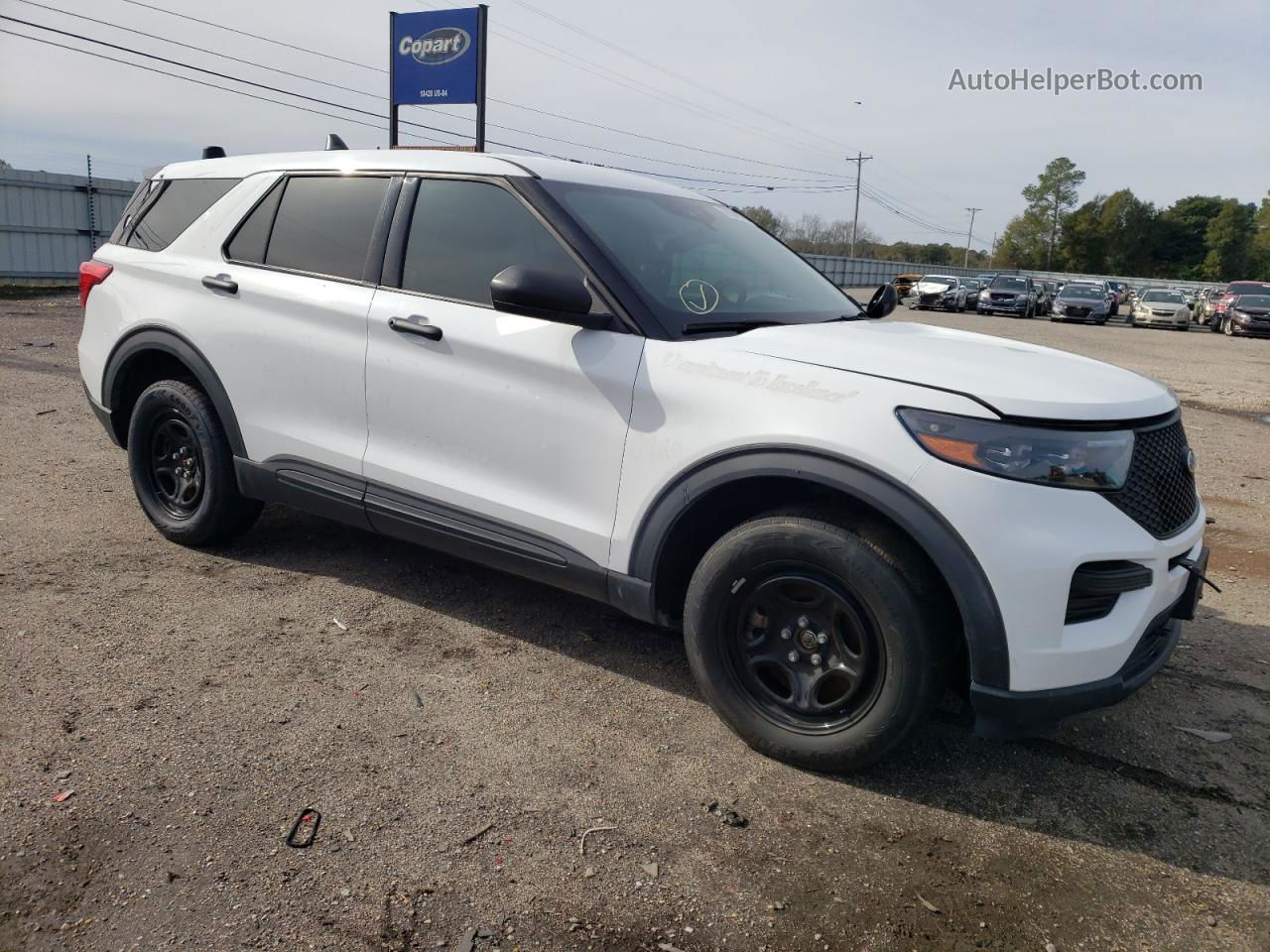 2021 Ford Explorer Police Interceptor White vin: 1FM5K8AB5MGA86803