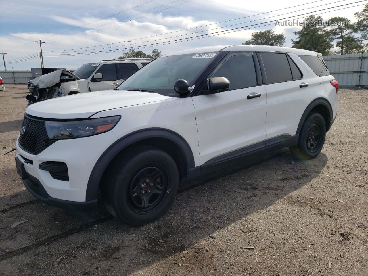 2021 Ford Explorer Police Interceptor White vin: 1FM5K8AB5MGA86803