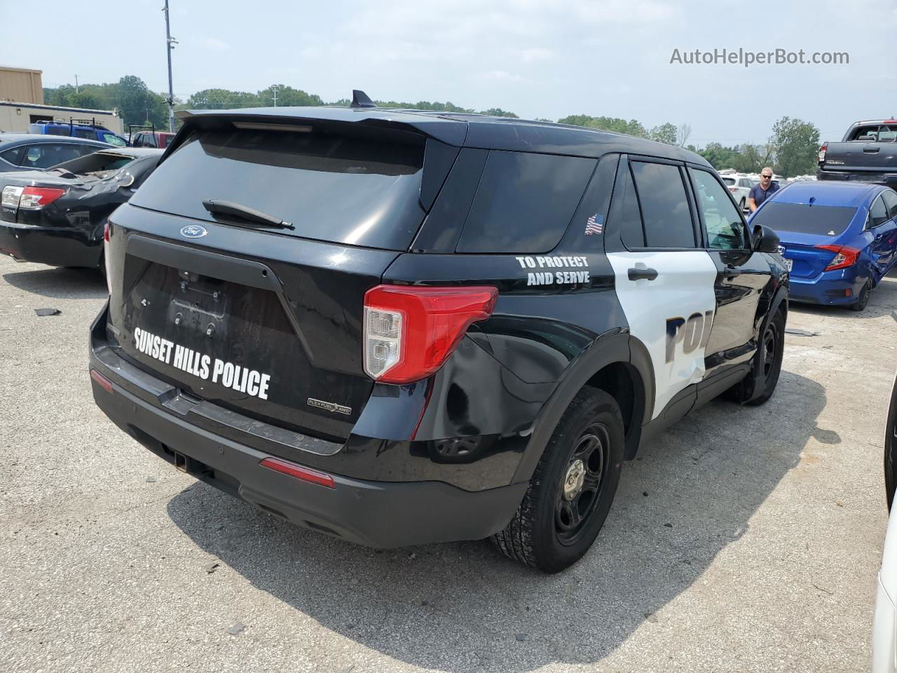 2021 Ford Explorer Police Interceptor Two Tone vin: 1FM5K8AB6MGB53621