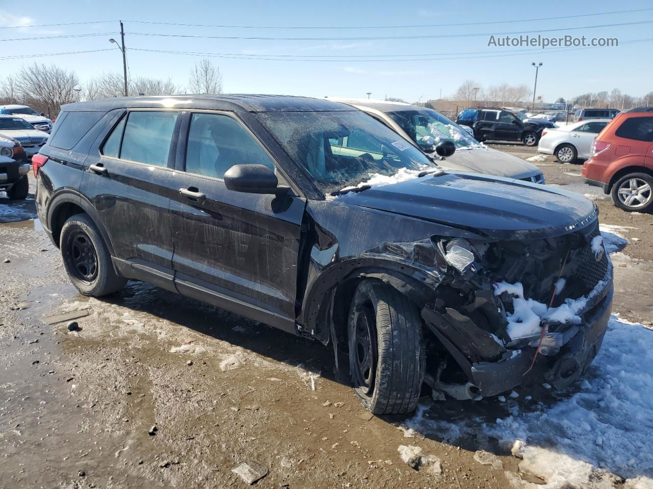 2020 Ford Explorer Police Interceptor Black vin: 1FM5K8AB7LGC13114