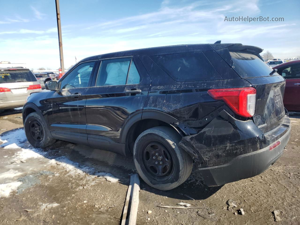 2020 Ford Explorer Police Interceptor Black vin: 1FM5K8AB7LGC13114