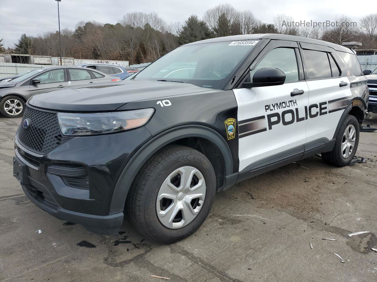 2021 Ford Explorer Police Interceptor Black vin: 1FM5K8AB7MGA43189