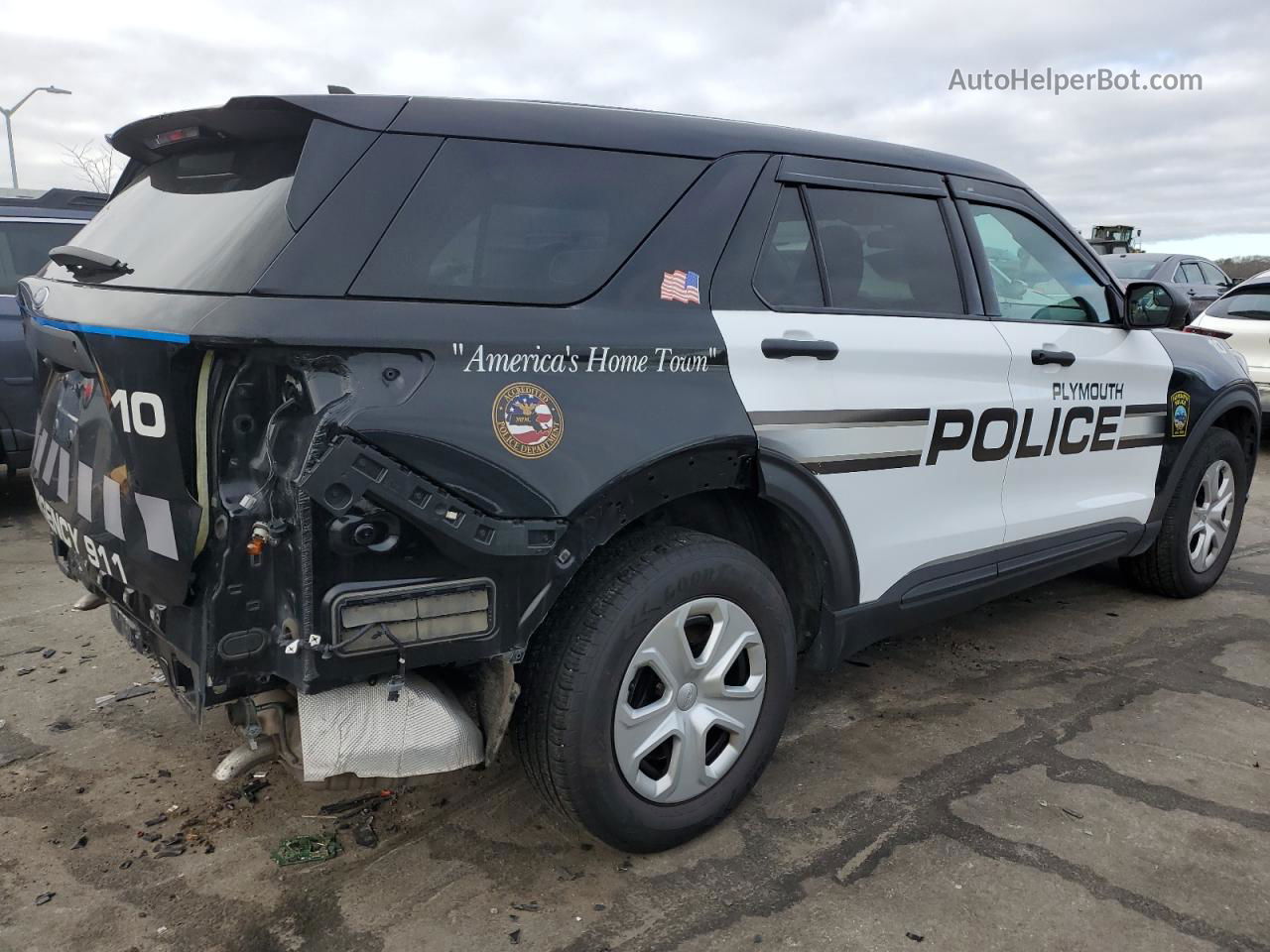 2021 Ford Explorer Police Interceptor Black vin: 1FM5K8AB7MGA43189