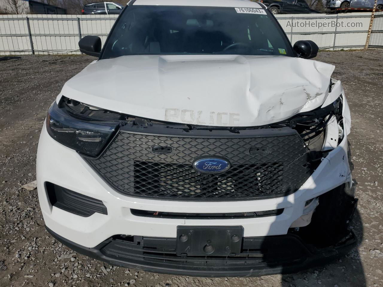 2021 Ford Explorer Police Interceptor White vin: 1FM5K8AB7MGC02146