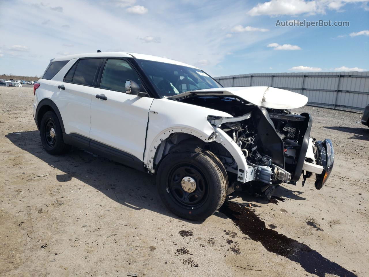 2020 Ford Explorer Police Interceptor White vin: 1FM5K8AB8LGB22577