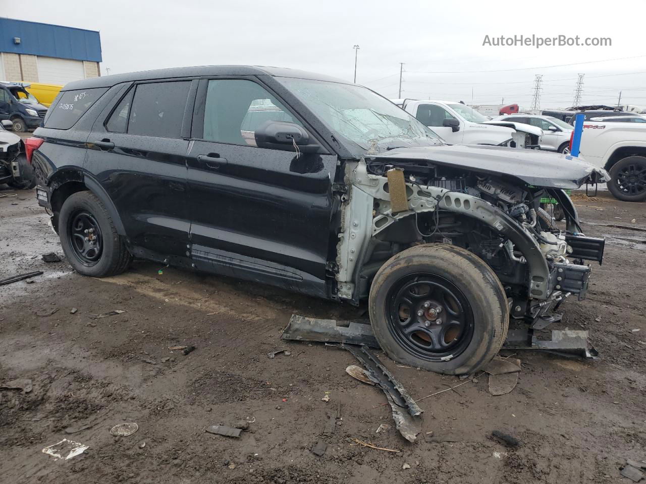 2020 Ford Explorer Police Interceptor Black vin: 1FM5K8AB8LGB66174