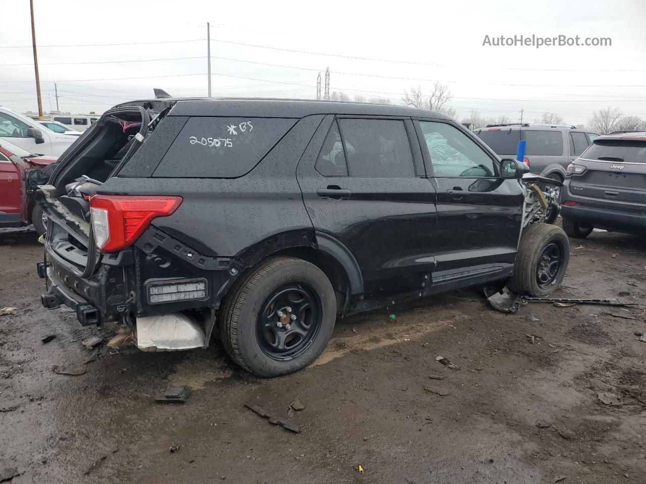 2020 Ford Explorer Police Interceptor Black vin: 1FM5K8AB8LGB66174