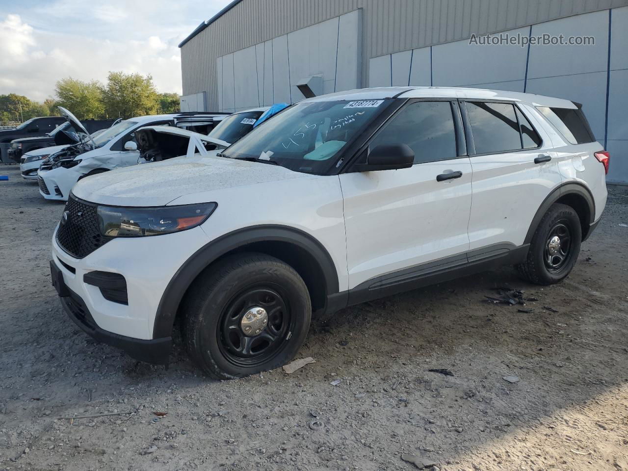 2021 Ford Explorer Police Interceptor White vin: 1FM5K8AB8MGA42729