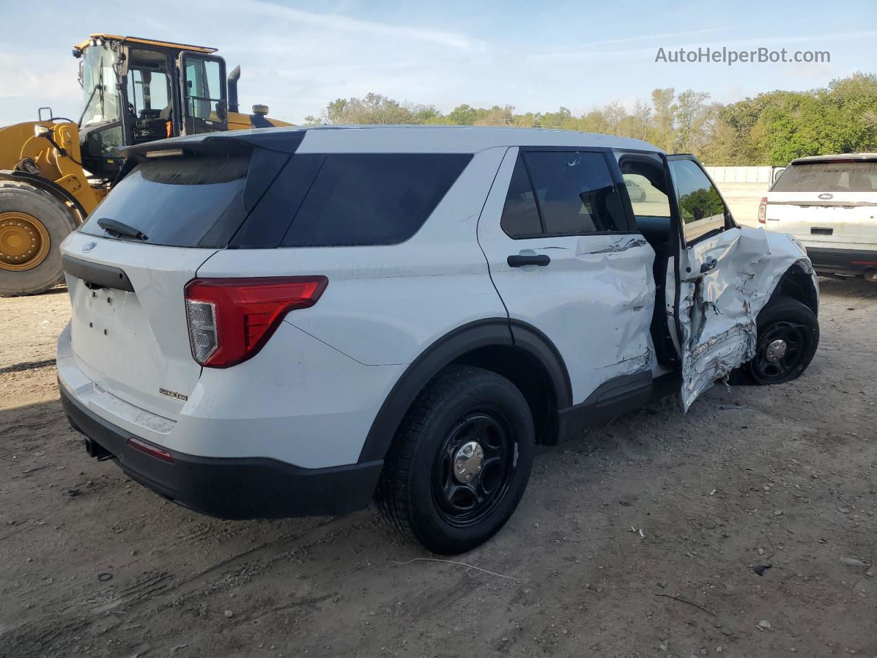 2021 Ford Explorer Police Interceptor White vin: 1FM5K8AB8MGA42729