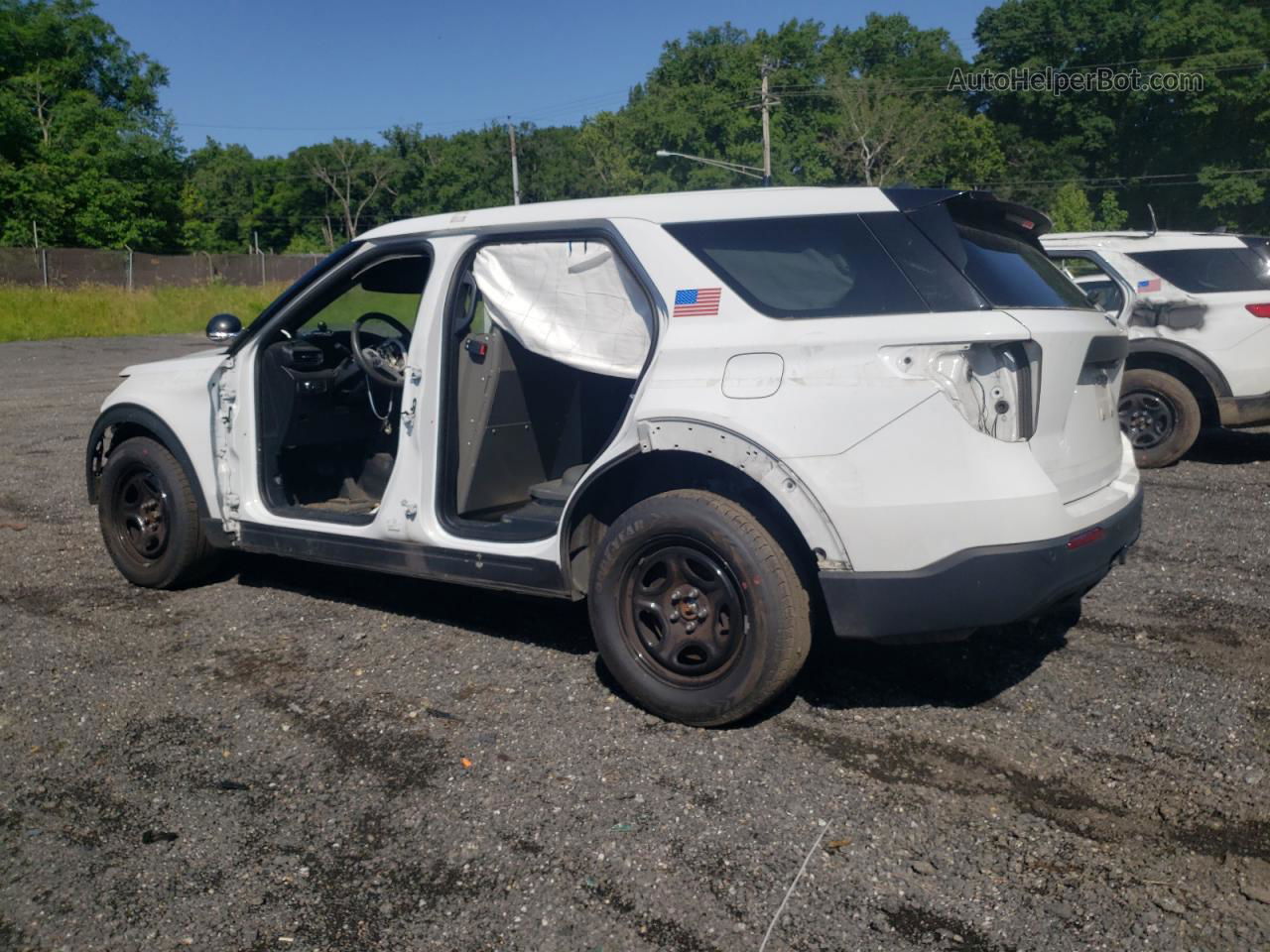 2021 Ford Explorer Police Interceptor White vin: 1FM5K8AB8MGA52810