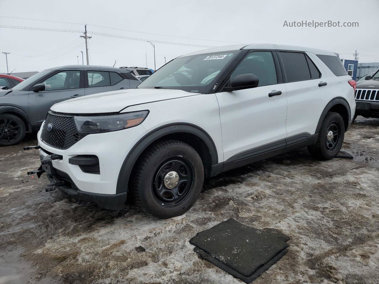 2021 Ford Explorer Police Interceptor White vin: 1FM5K8AB8MGB90007