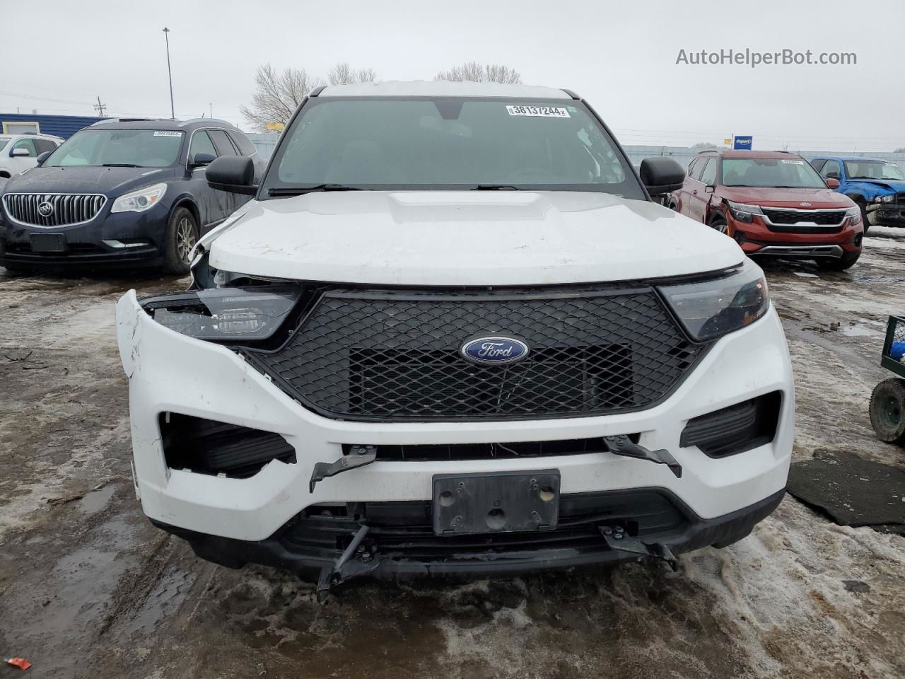 2021 Ford Explorer Police Interceptor White vin: 1FM5K8AB8MGB90007