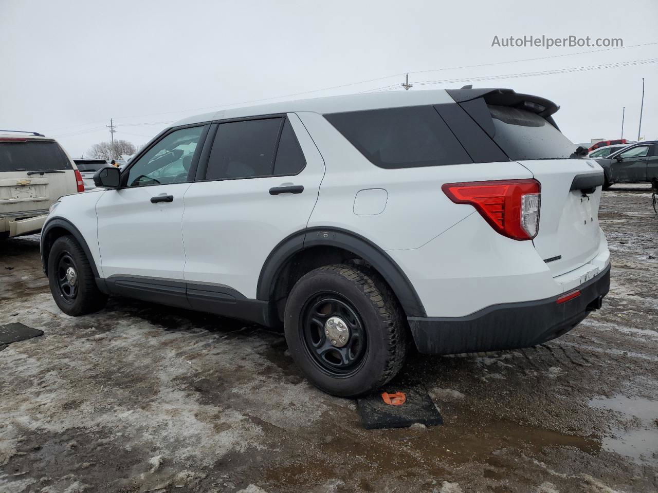 2021 Ford Explorer Police Interceptor White vin: 1FM5K8AB8MGB90007