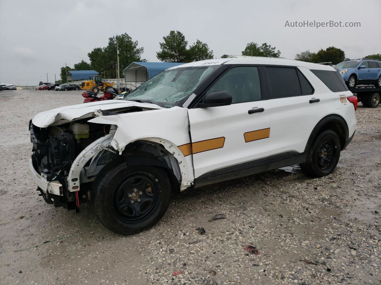 2021 Ford Explorer Police Interceptor Белый vin: 1FM5K8AB8MGC29324